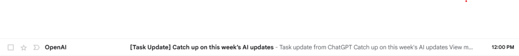ChatGPT task email notification