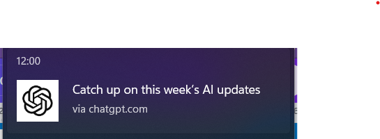ChatGPT task desktop notification